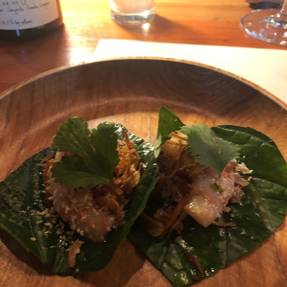 Langbaan signature dishes The menu is a set multi-course tasting menu that changes completely every few months.